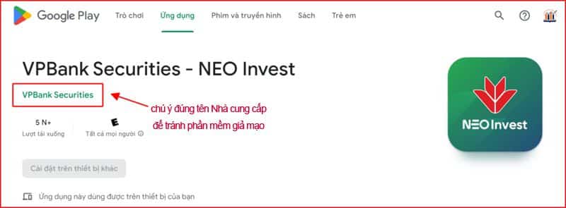 tải app NEO Invest của VPBS - thư viện chứng khoán