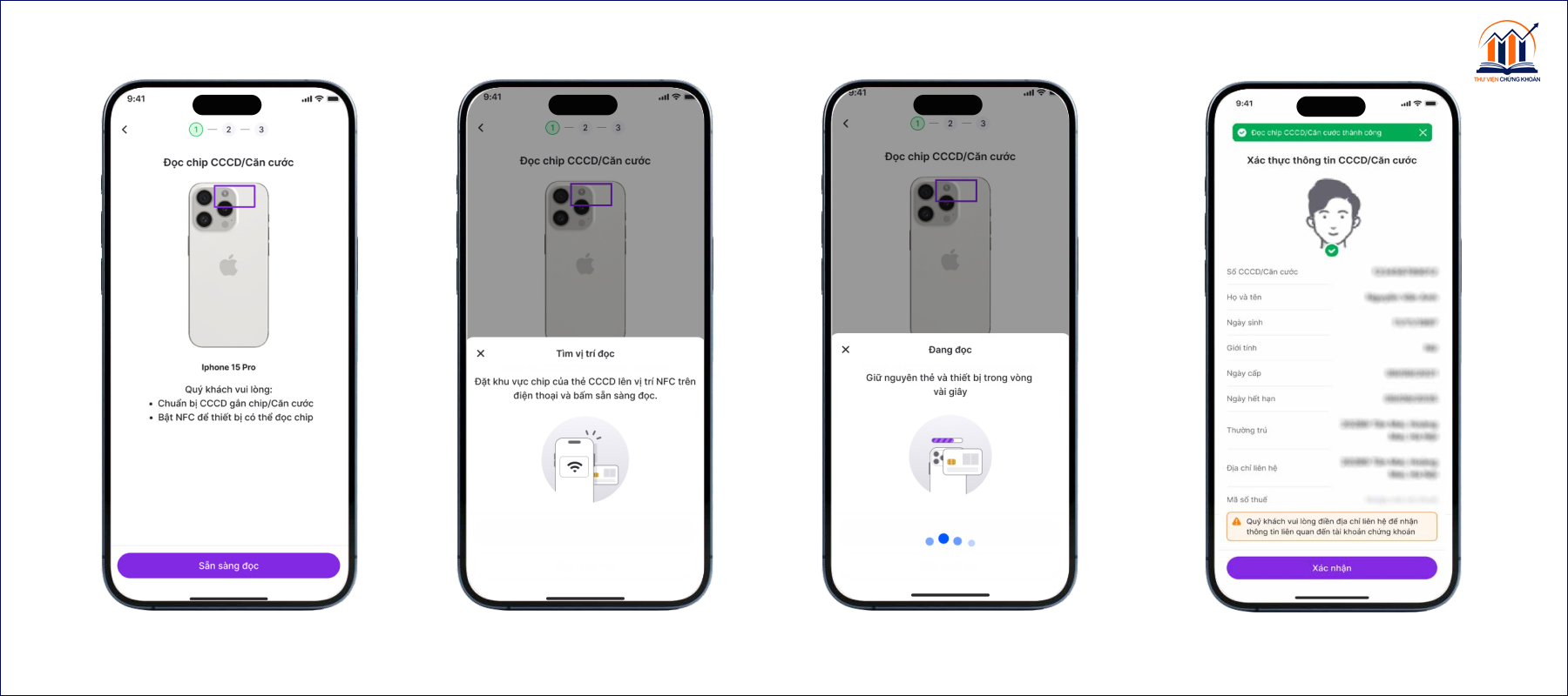 hướng dẫn cách NFC khi mở tài khoản chứng khoán VPS qua app SmartOne