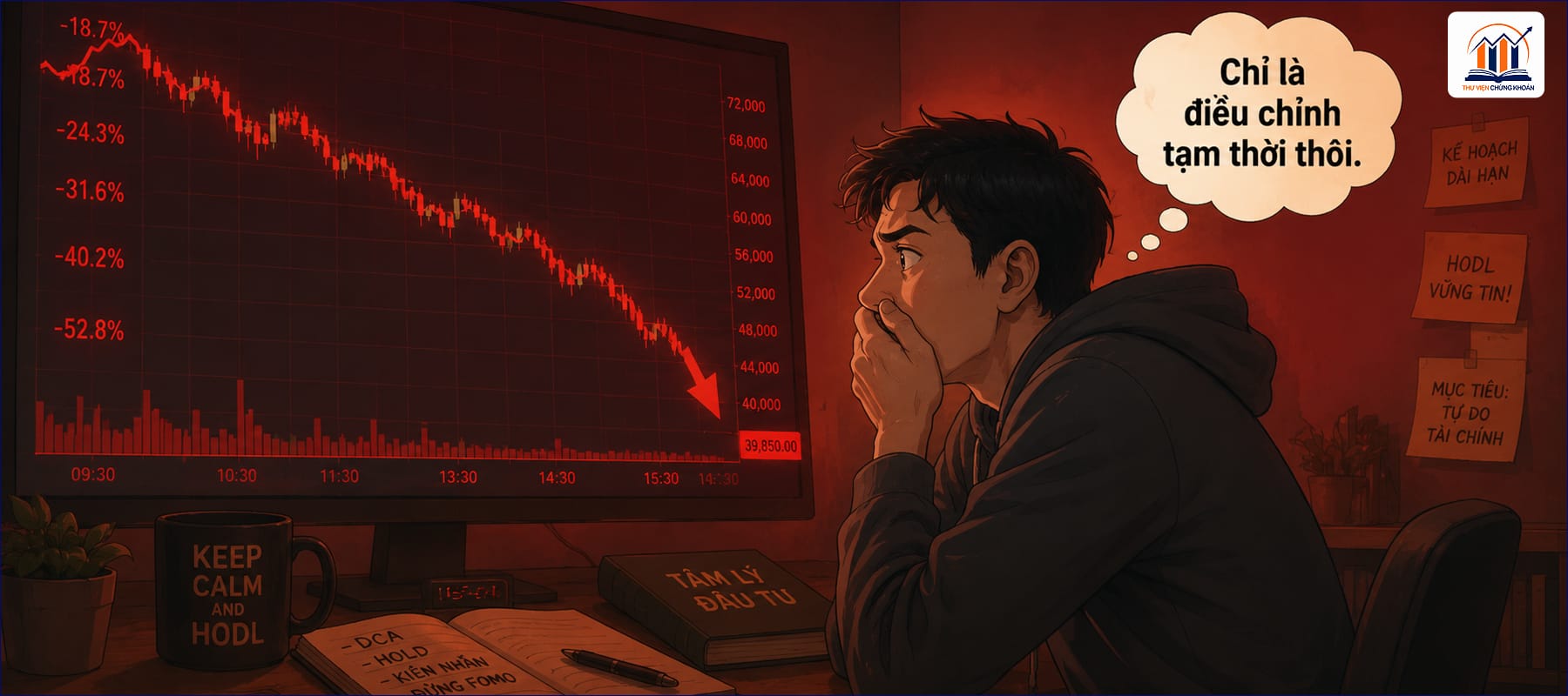 Tâm lý thị trường Sóng A Elliott — tâm lý phủ nhận và chốt lời miễn cưỡng